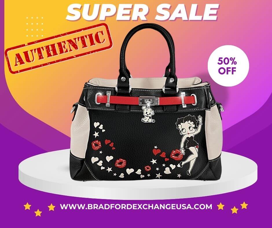Betty Boop Handbag With Shoulder Strap And Pudgy Charm - Bradford Exchange  USA Official Site : Shop for Disney Tote Bags, Tabletop Lamp and Disney  Wall Clock
