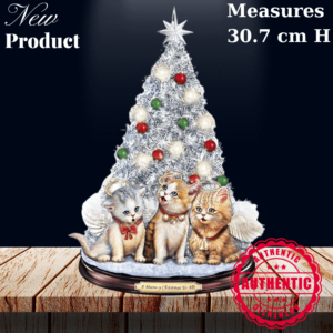 Tabletop Christmas Tree With Singing Jingle Cats